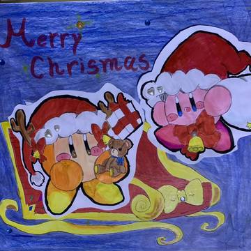 星のカービィクリスマスイラスト！