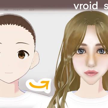 vroidで洋風なお姉さんを作ってみました。