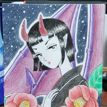 ミニ原画、その2（悪魔娘）
