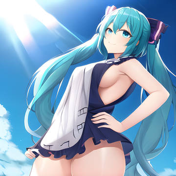 太陽と初音ミク