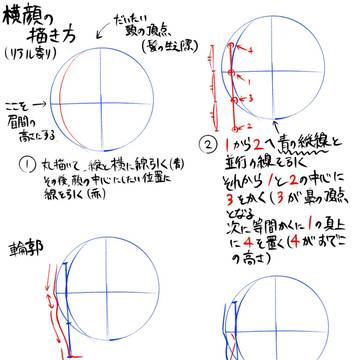 世界一分かりやすいかもな横顔の描き方