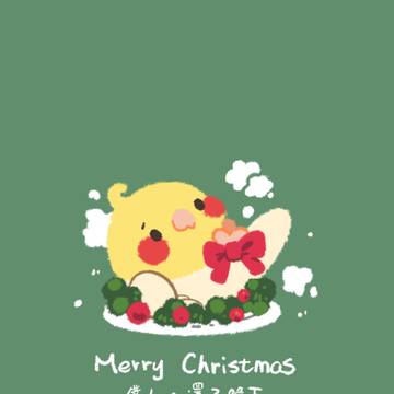 鸚鵡聖誕小卡