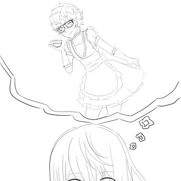 Akechi thinks about Maid Joker