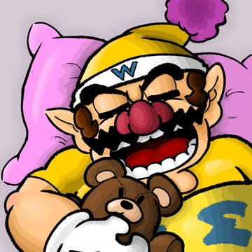 ワリオ様とくまのぬいぐるみ