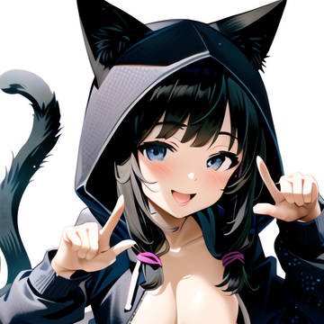 [AI]猫耳パーカー