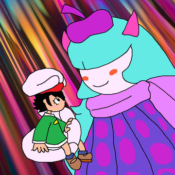 A human girl and A alien witch