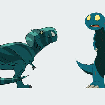 アニメの ティラノサウルス