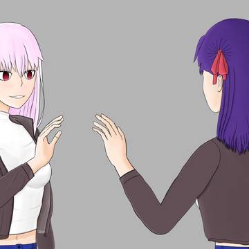sakura and dark sakura fan art