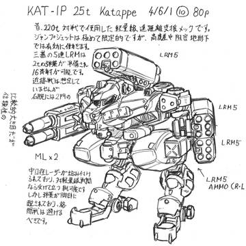 KAT-1P カタペ 軽量級バトルメック