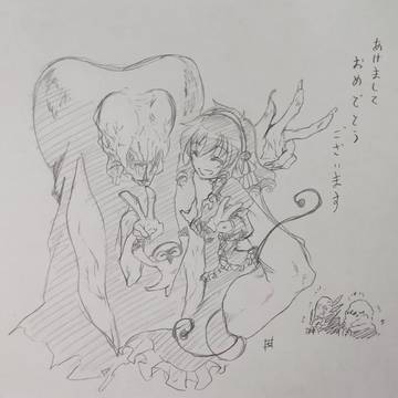 女体化レオ　アナログ落書き