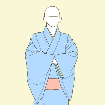 着物男性のポーズ
