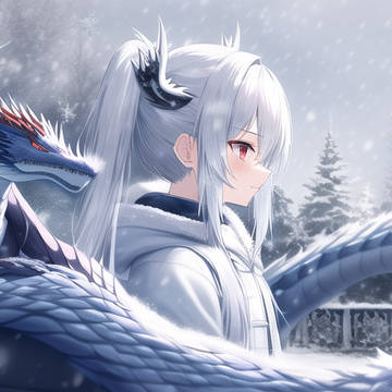 NovelAI龍と少女