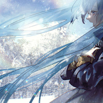 雪景色の中で