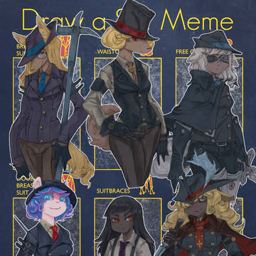 漫画登場キャラらくがき