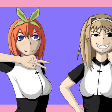 Yotsuba nakano & Kikyo Kushida