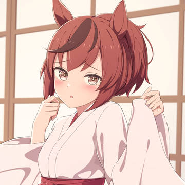 巫女服を着てくれたネイチャ
