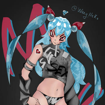 Hatsune Miku rock style