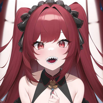 Little sharp teeth Maid Girl