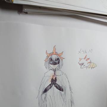 メラルバとウルガモスの擬人化です！