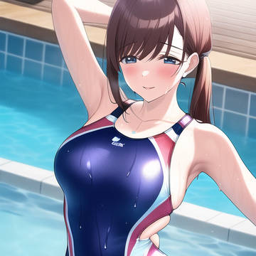 競泳水着の美少女たち