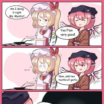 Flan and garlic