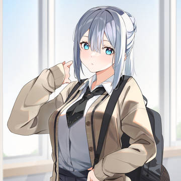 これから部活らしい銀髪ハーフちゃん