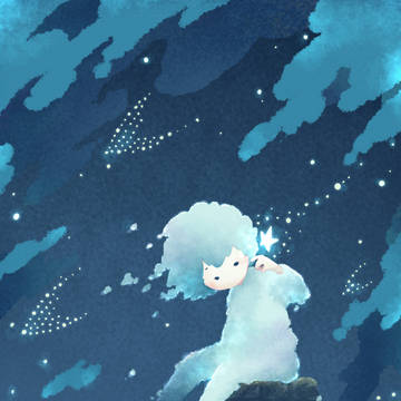 星と雲と煙突