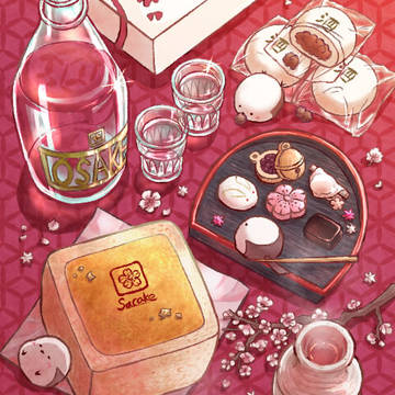 シマエナガとお酒スイーツ