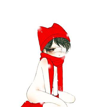 雪の中