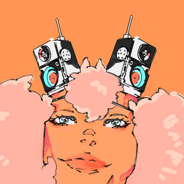 pink afro
