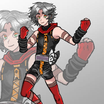ヒーロー系Vtuber紅蓮グレイ立ち絵
