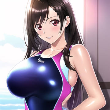 ティファちゃん ムチムチ競泳水着