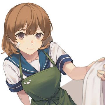 タオルを貸してくれる朧ちゃん