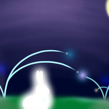 光るうさぎ☆