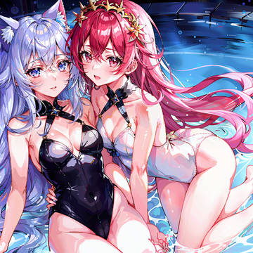 2girls in swimsuit