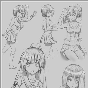 NGS Girls in School Uniforms