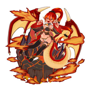 ドラゴンちゃんヴィネット風イラスト