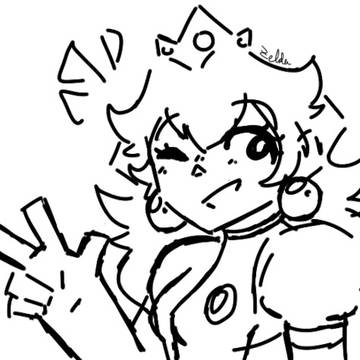 A small doodle of Princess Peach