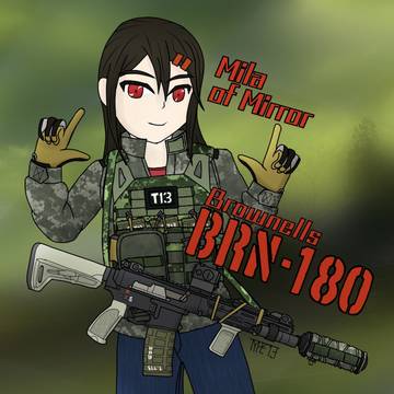Brownells BRN-180 with 鏡のミラ