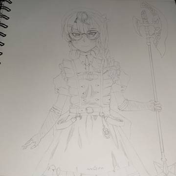 Maid Suisei on paper.