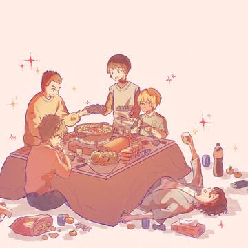 今年也一起吃了火鍋喔！