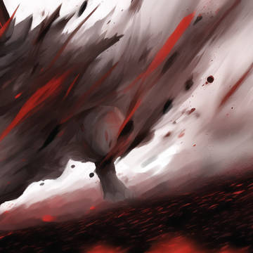 新年を迎えた戦場の巨大ウサギ