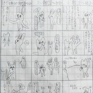 うさぎとねこの物語【四コマ漫画】