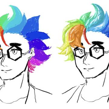 下書きを色分けするタイプの人が描くジニア先生