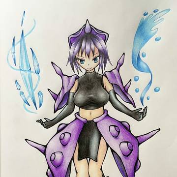 パルシェン　擬人化　色鉛筆