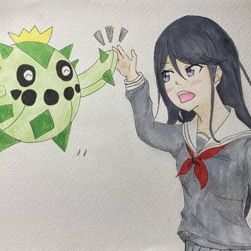 相棒のサボネアとハイタッチ!