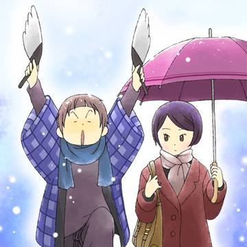 東京で雪が降る