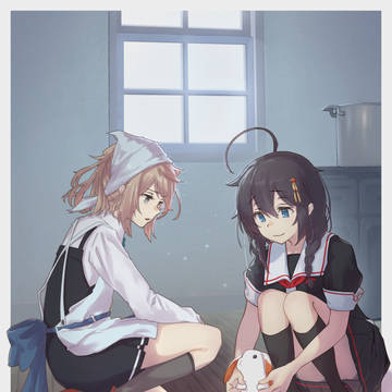 エプロン満潮と時雨と兎