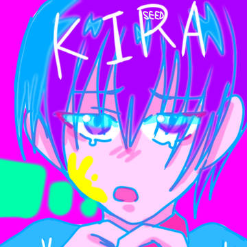 ネオンカラーでキラかきました。