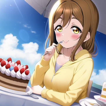 ケーキを食べている花丸ちゃん！５
